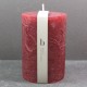 Broste Candles - 10cm x 7cm Burgundy Solid Colour Rustic Pillar Candles