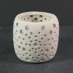Broste Candles - Bazaar Ceramic Pierced Matt White Tealight Holders 