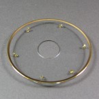 Bobeches - Gold Edged Round Glass Drip Catchers For 6 Ornaments