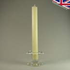 20cm Traditional Drawn Ivory Rustic Dinner Candles