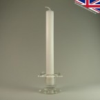 20cm Traditional Drawn White Rustic Dinner Candles